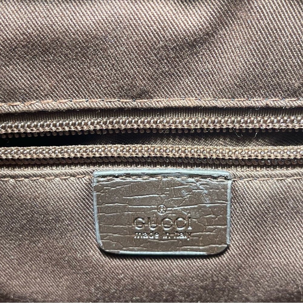 VINTAGE GUCCI black/brown Horsebit chain Medium Bag - Picture 6 of 9